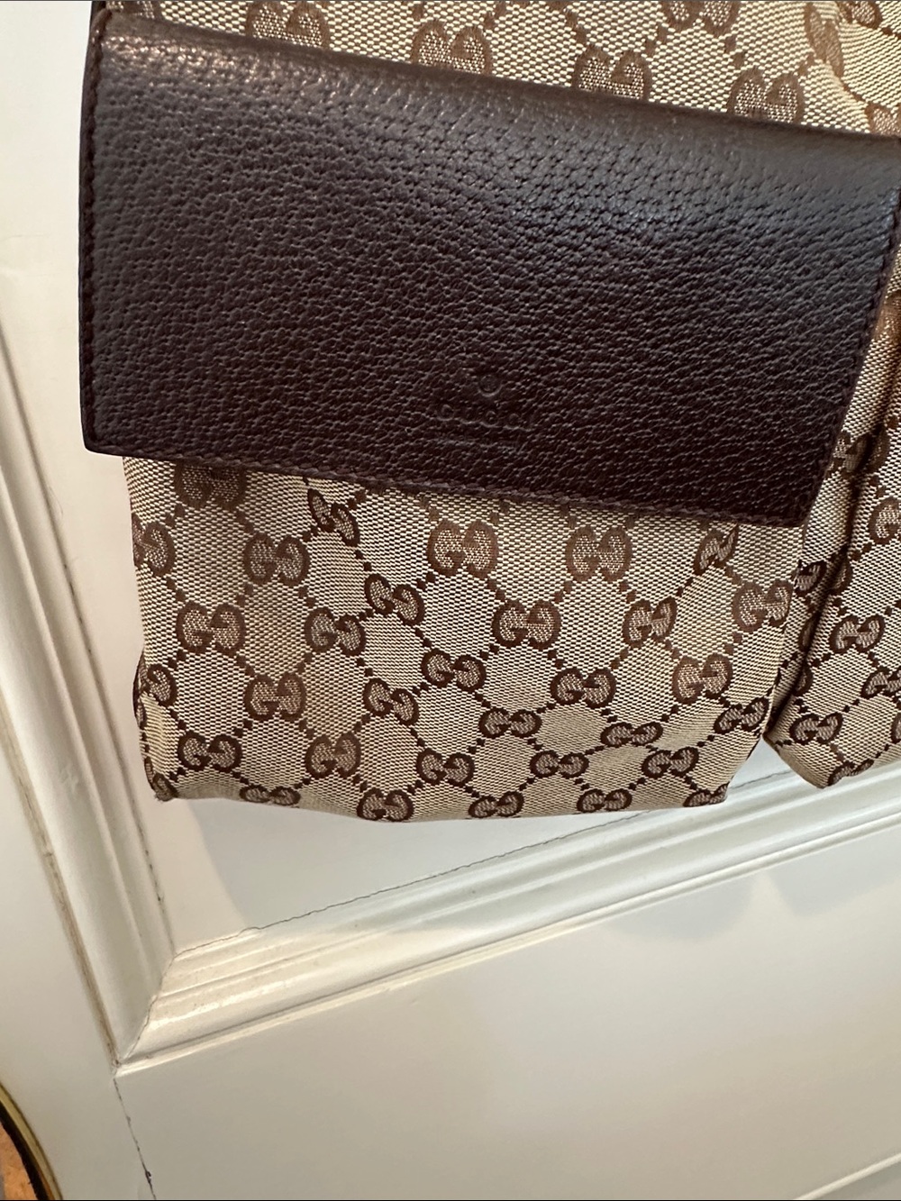 Authentic Gucci Monogram Double Pocket Messenger Bag - Picture 2 of 16